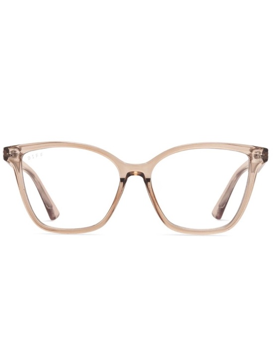 DIFF Leah Bluelight Glasses Vintage Crystal Frames Blue Light Technology Lenses